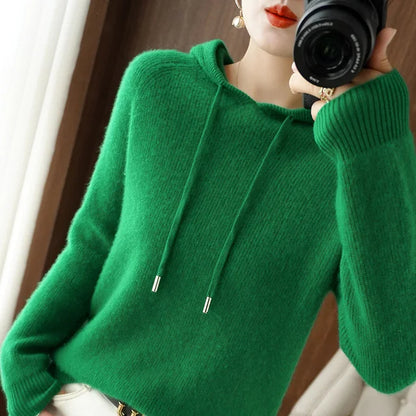 Pamela - wool hooded sweater