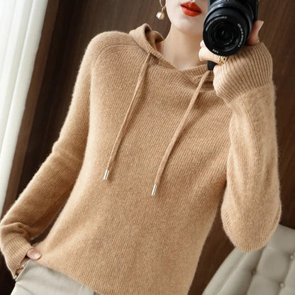 Pamela - wool hooded sweater