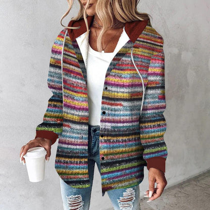 Bella - Colorful knitted hooded sweater