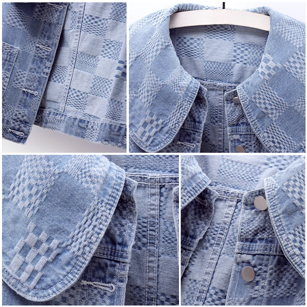 Lucy | Denim jacket with large collar