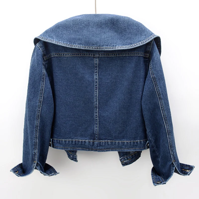 Lucy | Denim jacket with large collar