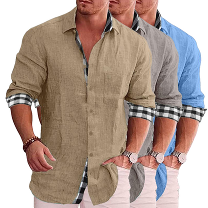 Damien Checkered Linen Shirt