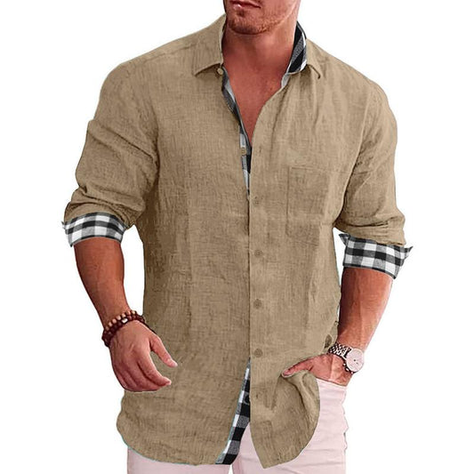 Damien Checkered Linen Shirt
